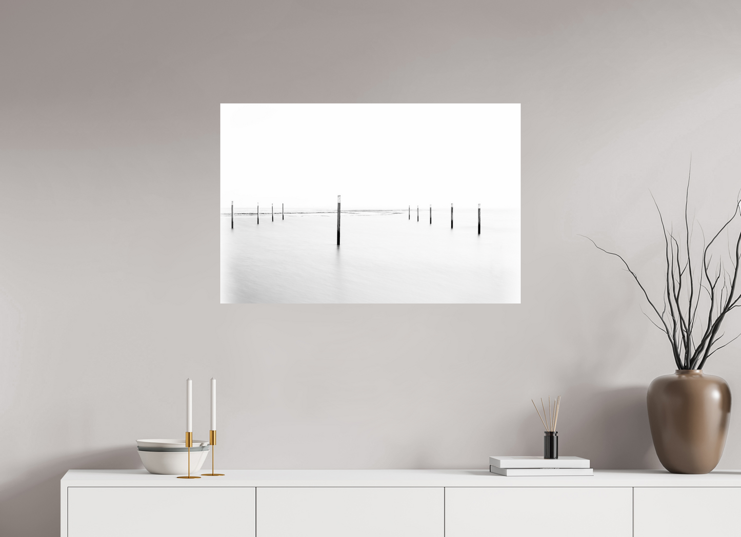 90 x 60 cm, HM FA Baryta oR Spiekeroog Hafen