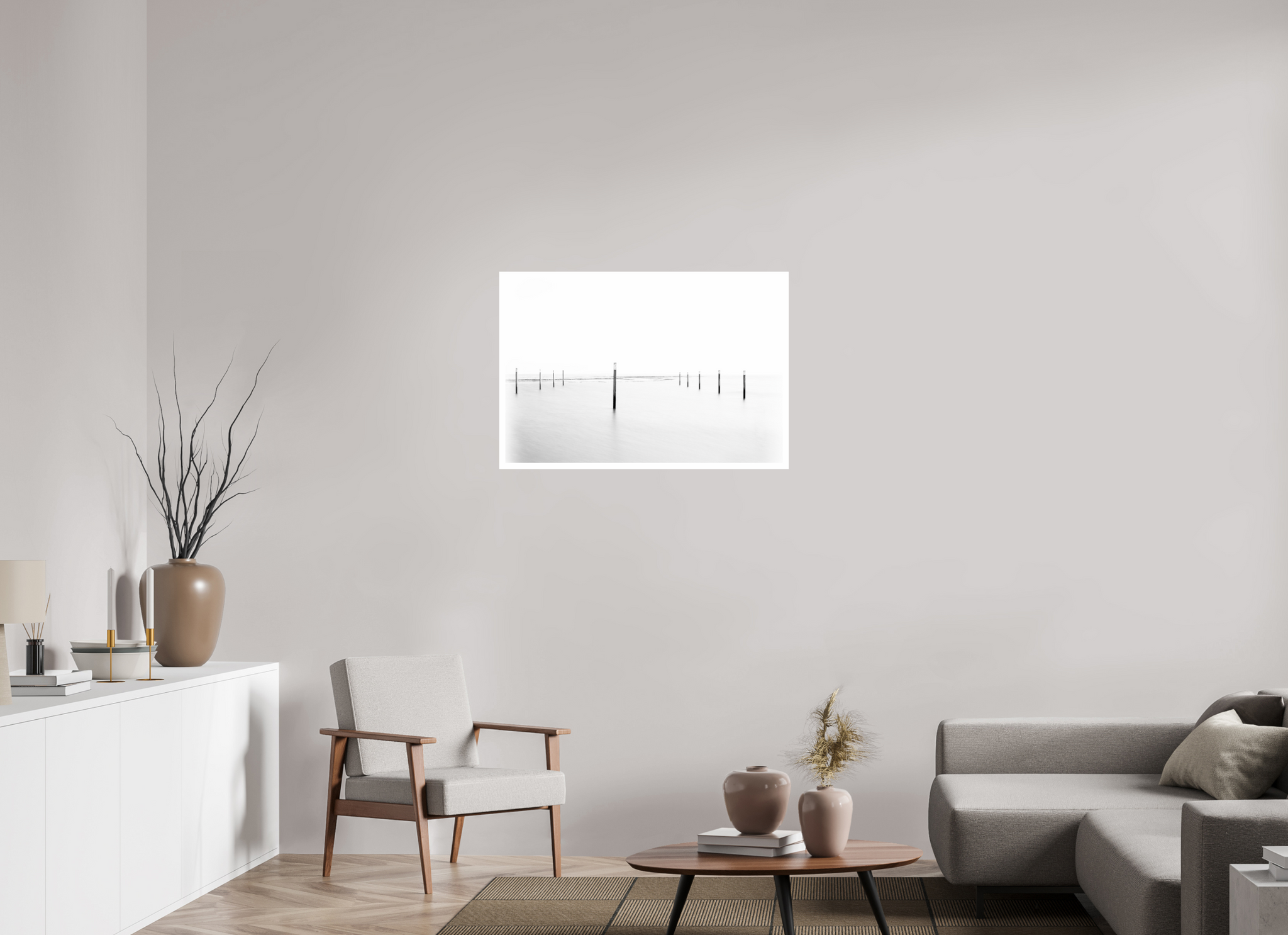 90 x 60 cm, HM FA Baryta m2cmR Spiekeroog Hafen