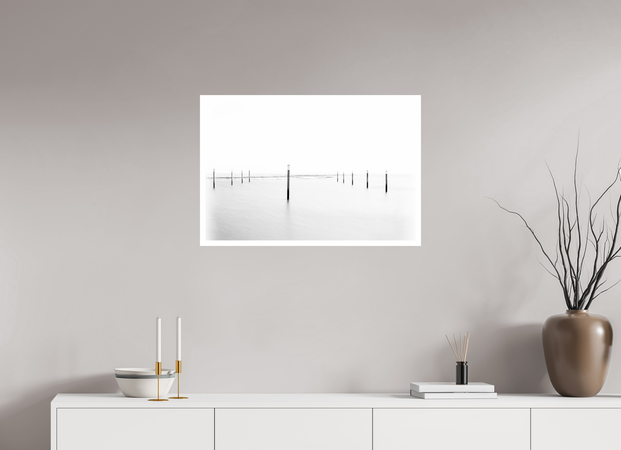 75 x 50 cm, HM FA Baryta m2cmR Spiekeroog Hafen