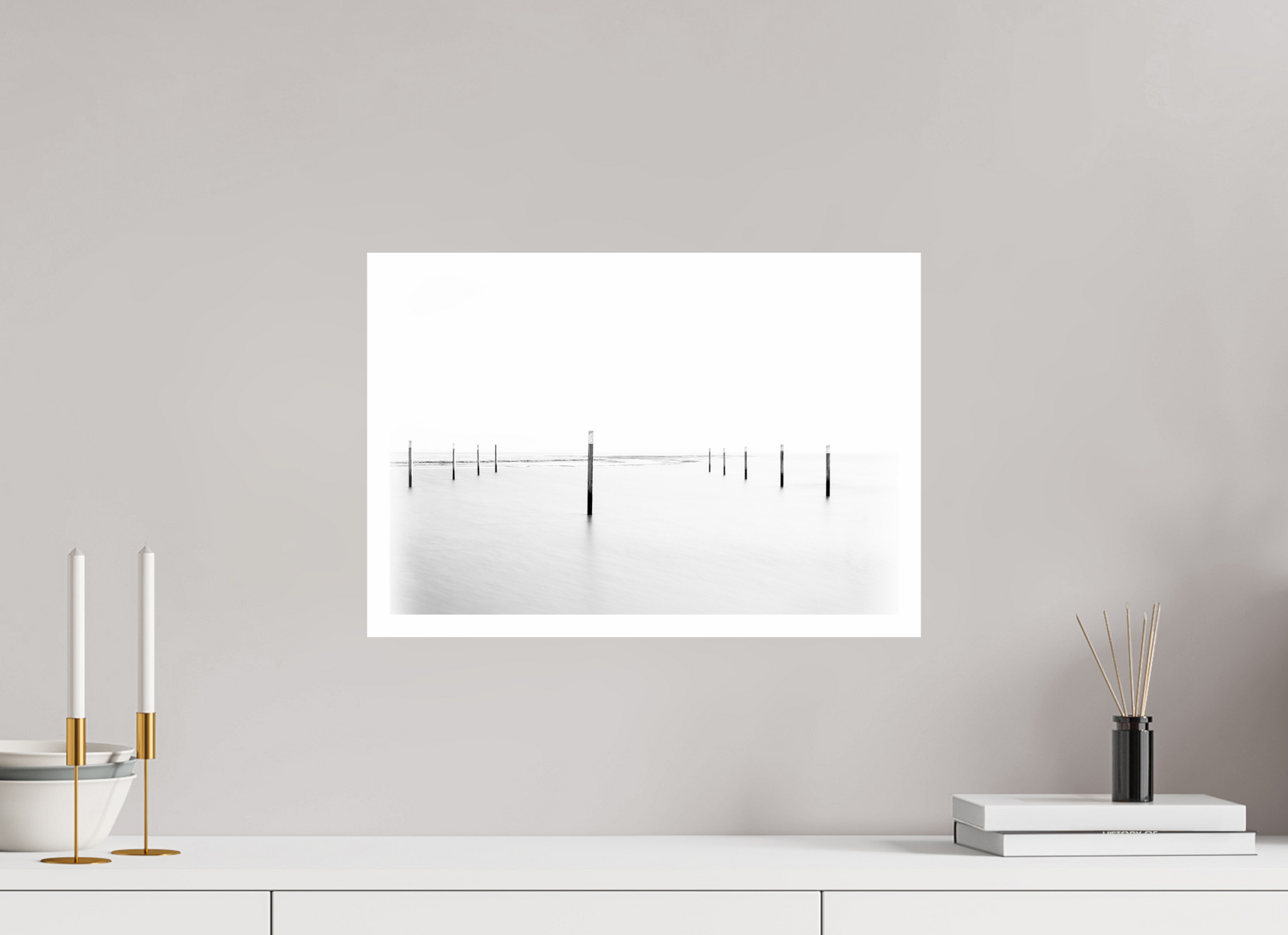 45 x 30 cm, HM FA Baryta m2cmR Spiekeroog Hafen
